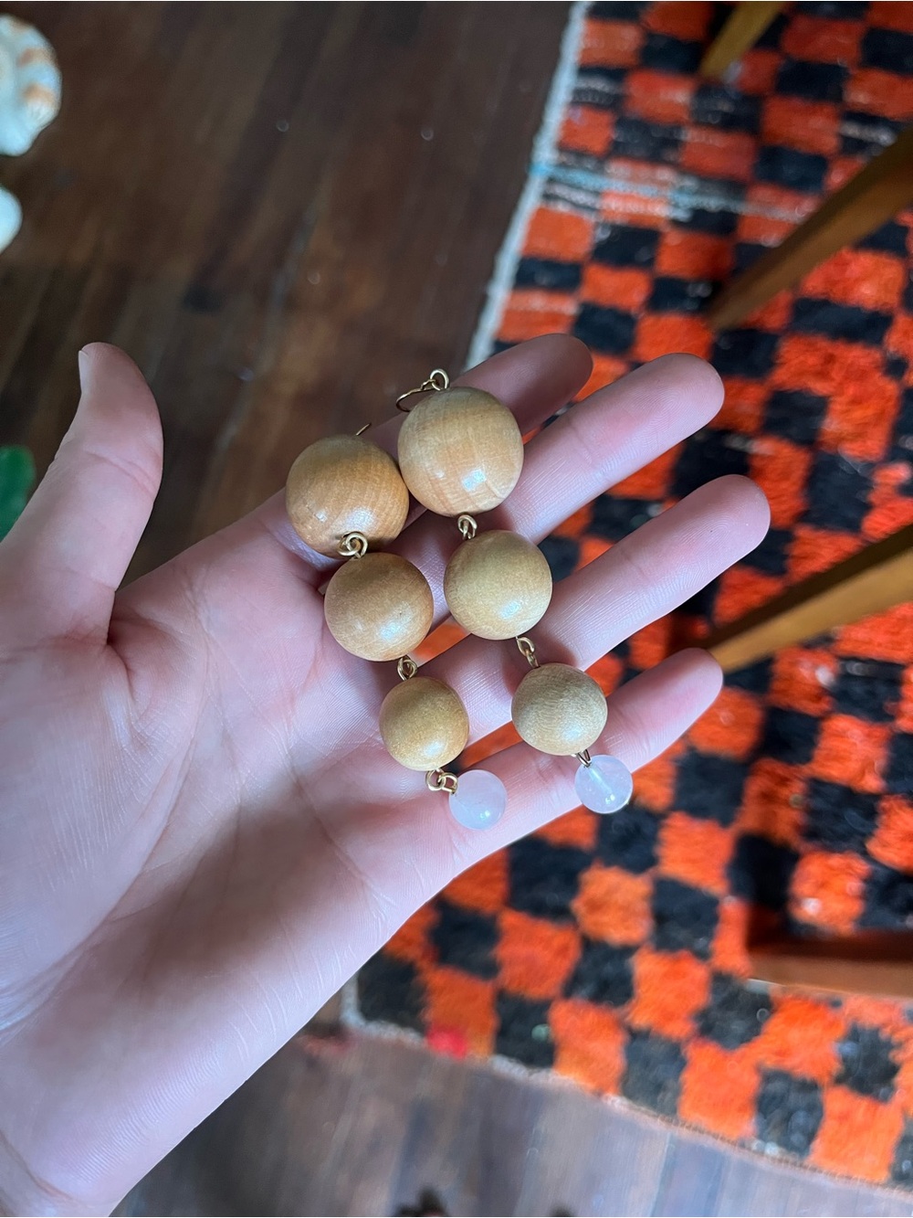 Sophie Monet, Wooden Drop Earrings
